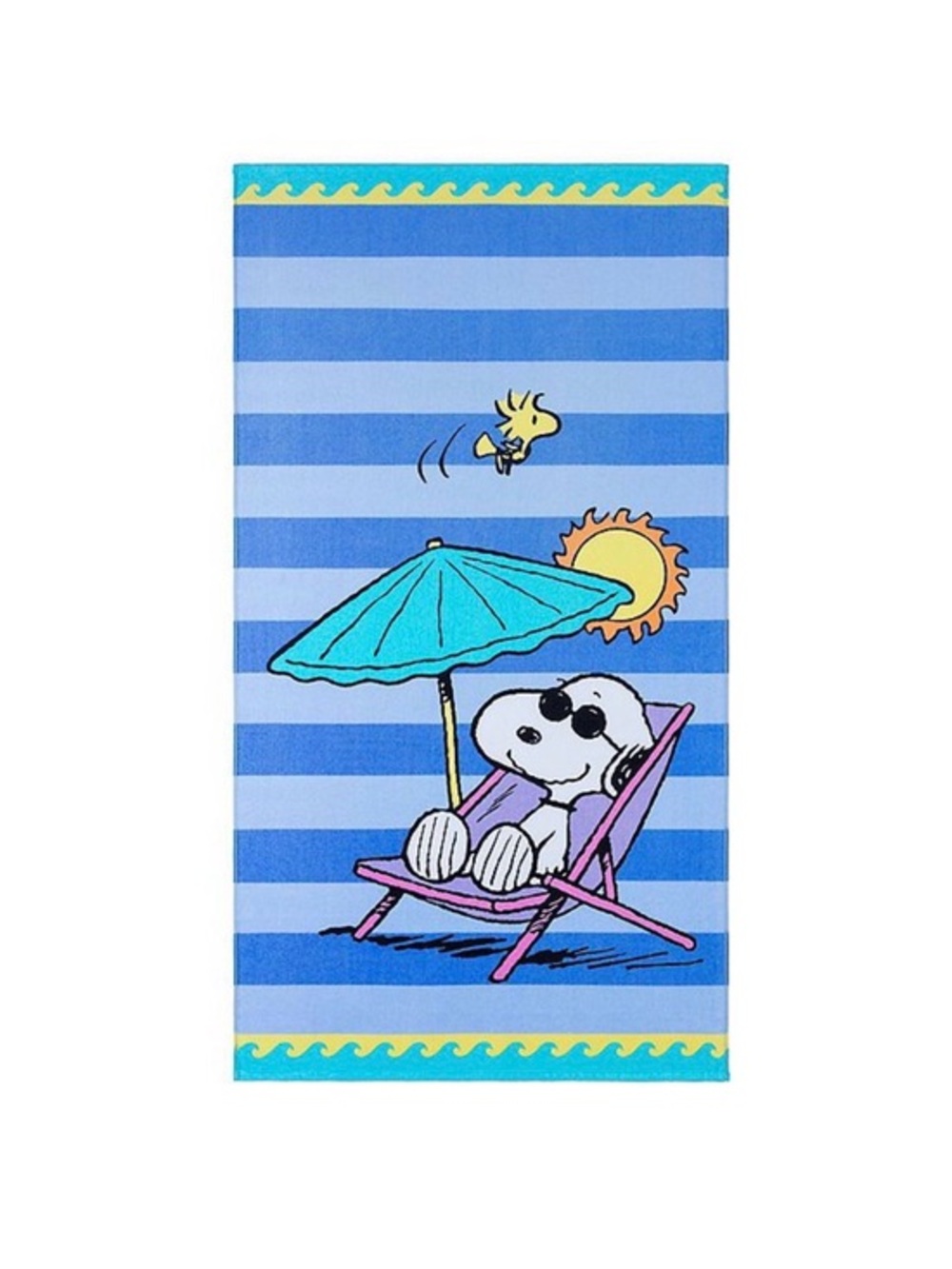 Snoopy Beach Towel in Lavender and Aqua